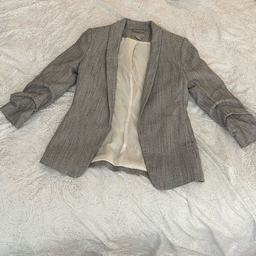 H&M Blazer with Ruched Sleeves